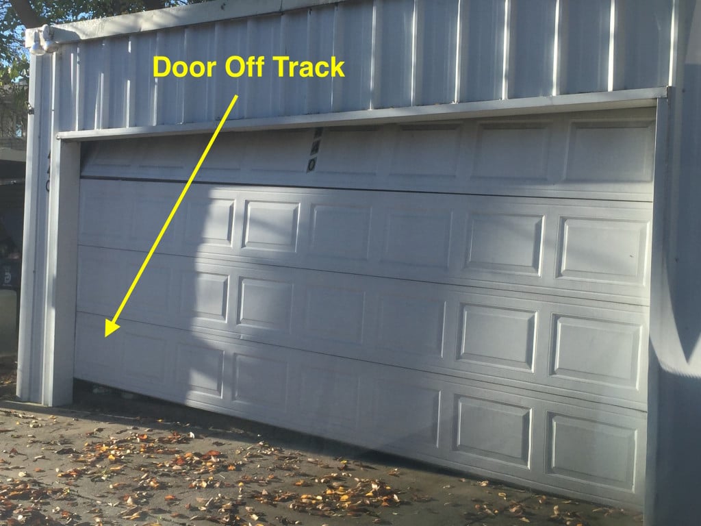 garage door of track