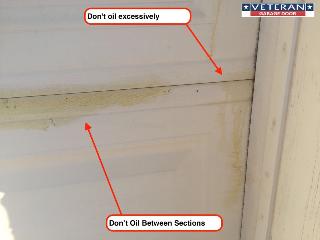 Excessive Oil on Garage Door