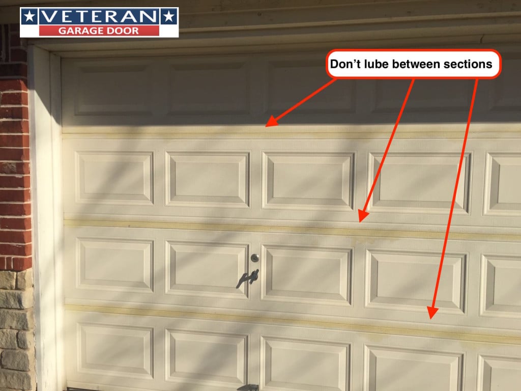 Garage Door oil between sections